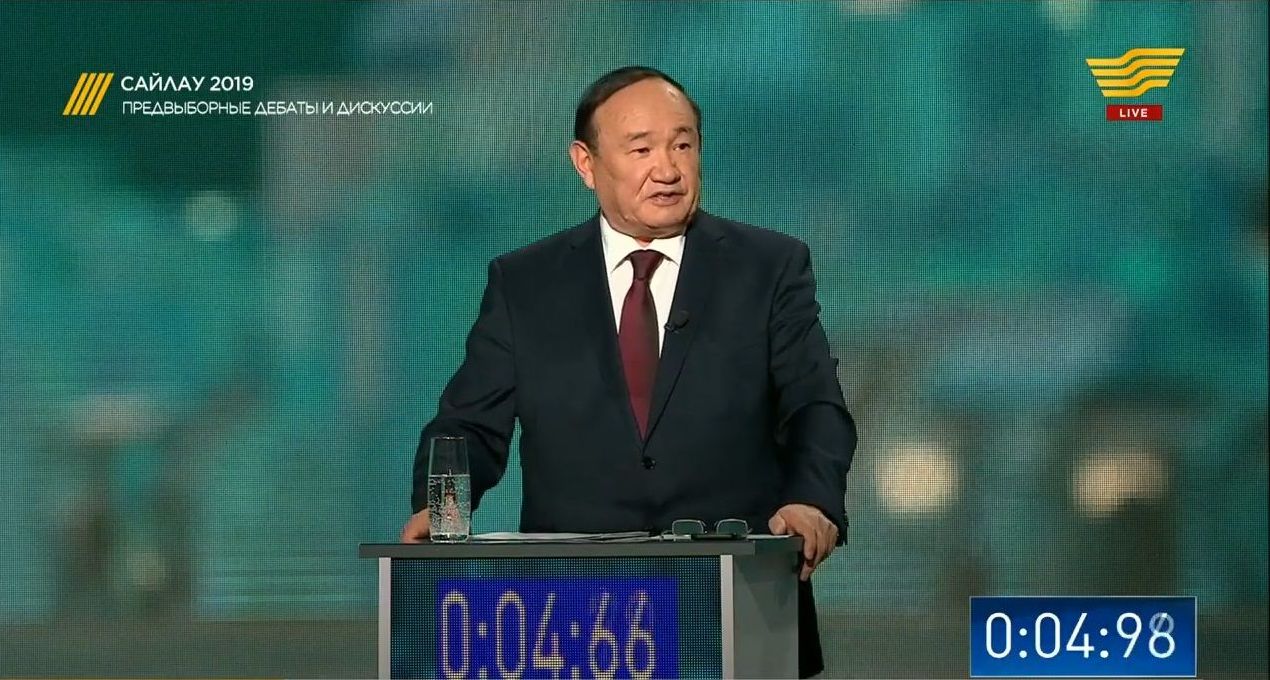 Представитель кандидата от партии Ауыл (доверенное лицо Толеутая Рахимбекова) Али Бектаев  