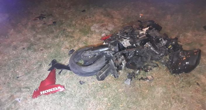 Мотоцикл разбился на ул. Абая