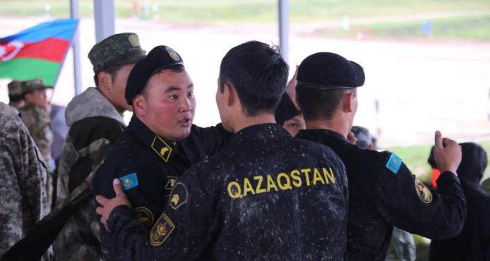 Танк биатлонына қатысқан қазақстандық әскерилер
