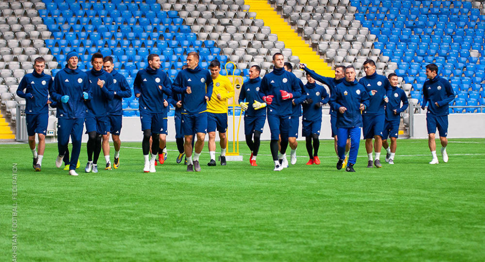Тренировки сборной Казахстана по футболу