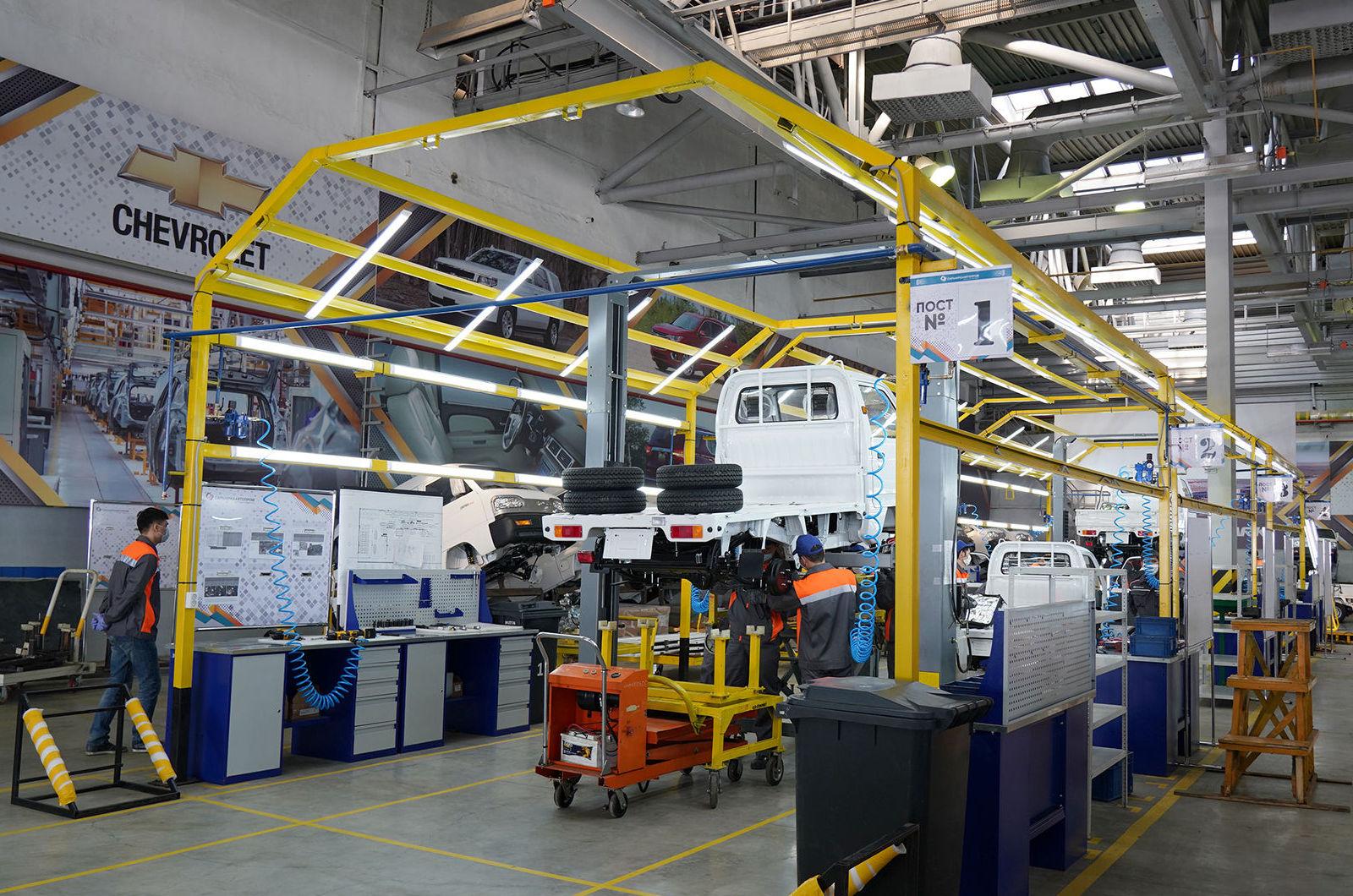 Завод СарыаркаАвтоПром в Костанае, где совместно с UzAuto Motors началась сборка Chevrolet