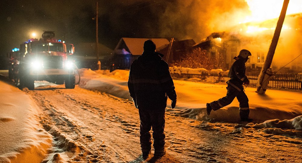 Пожар в Омской области
