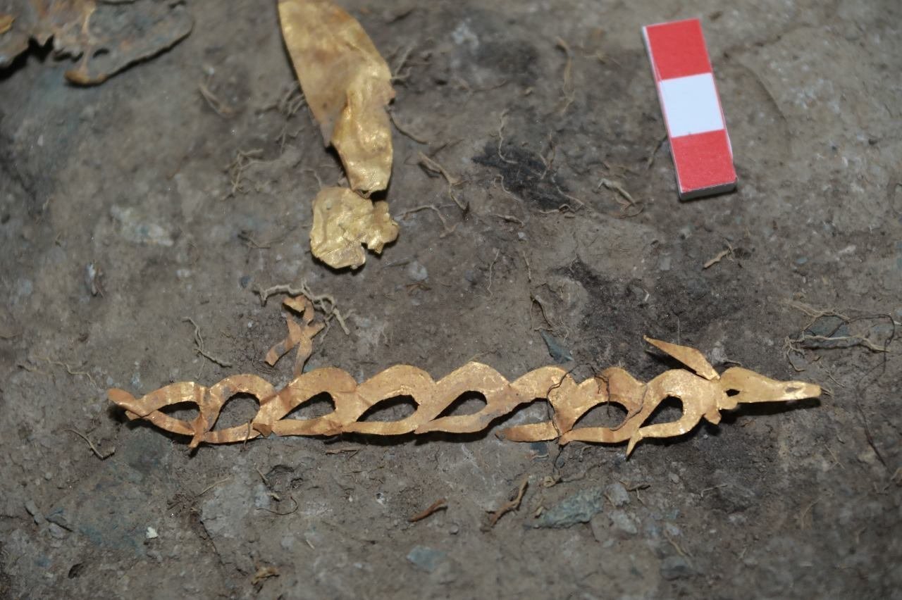 Артефакты, найденные при раскопках кургана Елеке сазы в Восточно-Казахстанской области