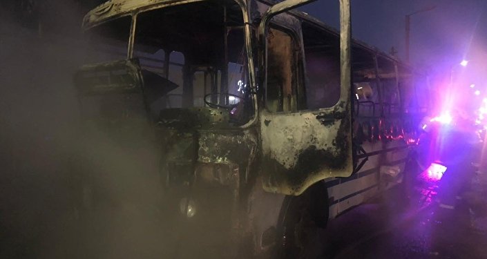 В Кокшетау загорелся маршрутный автобус