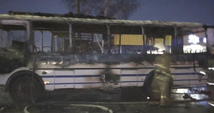 В Кокшетау загорелся маршрутный автобус