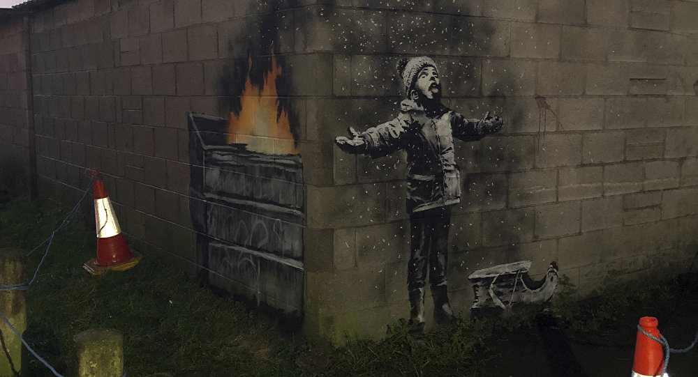 Новое граффити Бэнкса появилось на улицах Уэльса